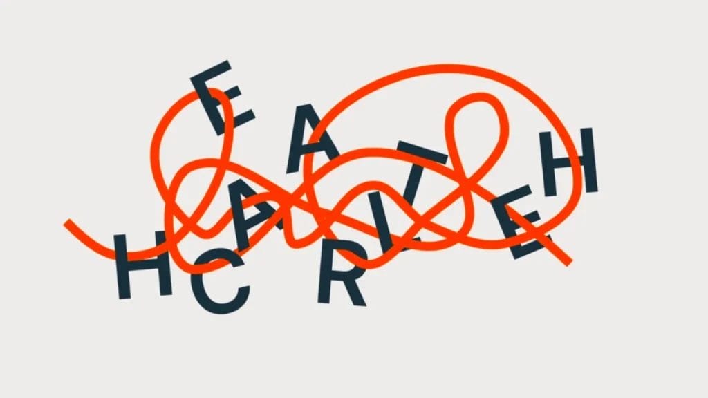 Abstract Red Line Overlapping Letters - Dynamic Presentation Slide Template for Technology & Healthcare Tech Slide 3
